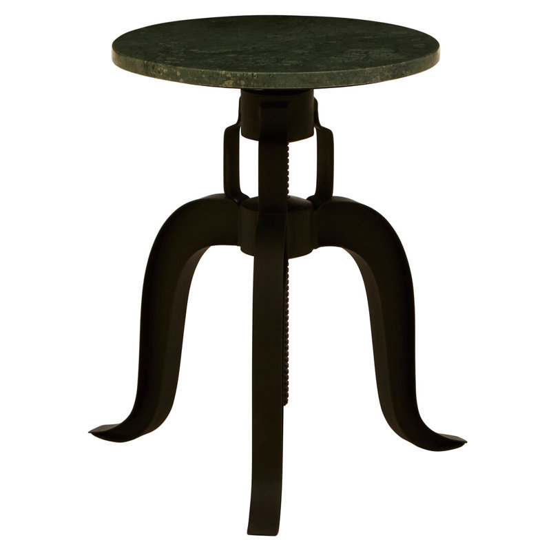 Counter Stool with Metal Frame, Green/Black