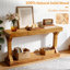 Console de 47,24 po de long en bois de fourrure de style ferme pour le couloir avec tablette-2131596423