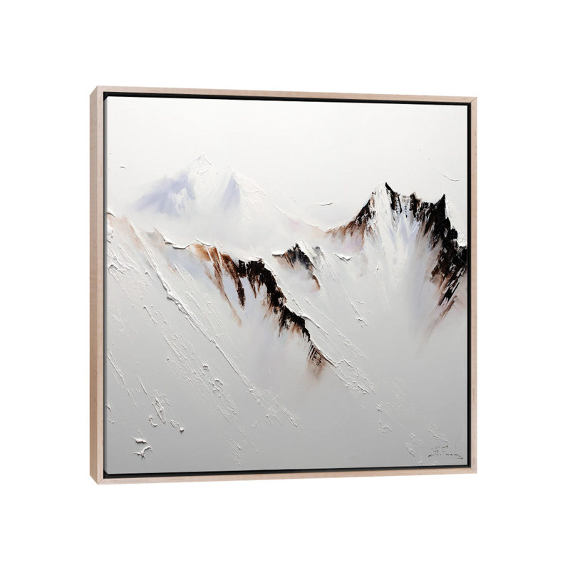 Crowned In Snow, 37" H x 37" W x 1.5" D, Natural Wood Floater Framed Canvas