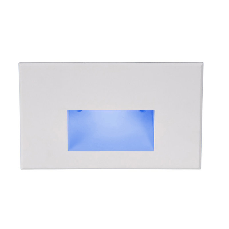 LEDme 120V Integrated LED Horizontal Step and Wall Light, White, Blue