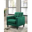 Ensemble de salon avec fauteuils et table de bout en velours vert Ezio-1295336999