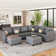 Tomario 8- Piece Upholstered U-Shaped Modular Sectional With Storage