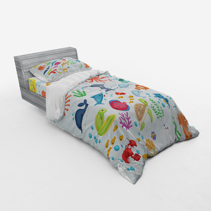 Ensemble de housse de couette Marine, Housse de couette simple + 6 pièces supplémentai