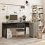Bureau de direction en L avec rangement 60,63 po Decker-594110669
