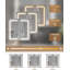65.0mm W 65.0mm H Wall Bathroom Storage Cabinet With Double Mirror Doors & Adjustable Shelves 