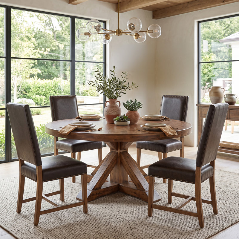 Darcy Leather Dining Chair, Dark Brown