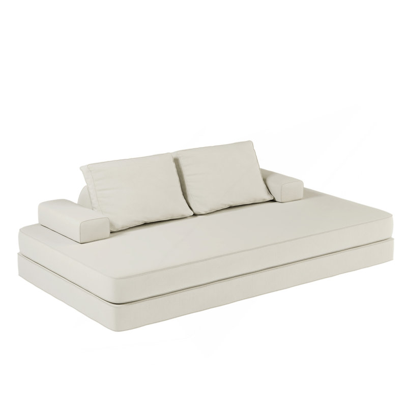 Canapé-lit convertible multifonctionnel de 86,6 po avec 2 coussins et 2 coussins, canapé en tissu de chenille moelleux, méridienne, manette de jeu, canapé rembourré moderne bricolage, canapé de siège profond pour salon, bureau