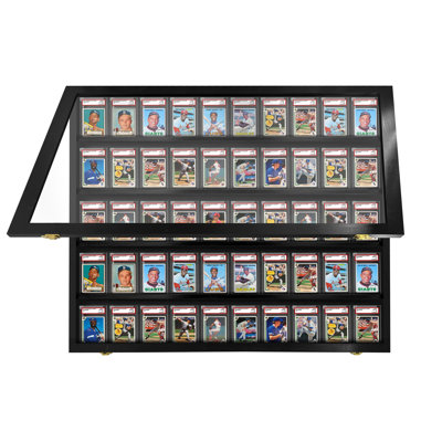 PENNZONI Sports Card Display Case, Holds 50 PSA Graded Sports & Playing Cards