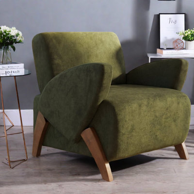 Chaises d'appoint peu encombrantes, sièges de maison modernes en velours et bois de bouleau