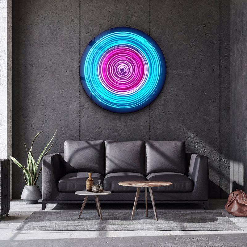 Superbe peinture murale en verre trempé 23,6 po x 23,6 po | 100% verre trempé d'une épaisseur de 0,16 pouce, imprimé UV pour des couleurs éclatantes | Parfait pour la décoration intérieure, le salon et les espaces de bureau, design durable et élégant