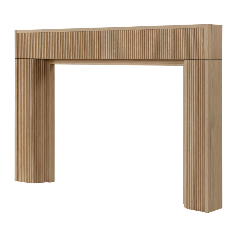 Hazel Wood Fireplace Mantel Surround, 80", Unfinished