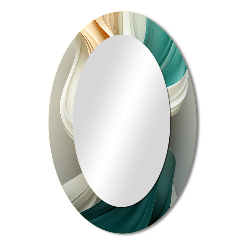Miroir mural ovale Teal, 36 po x 24 po