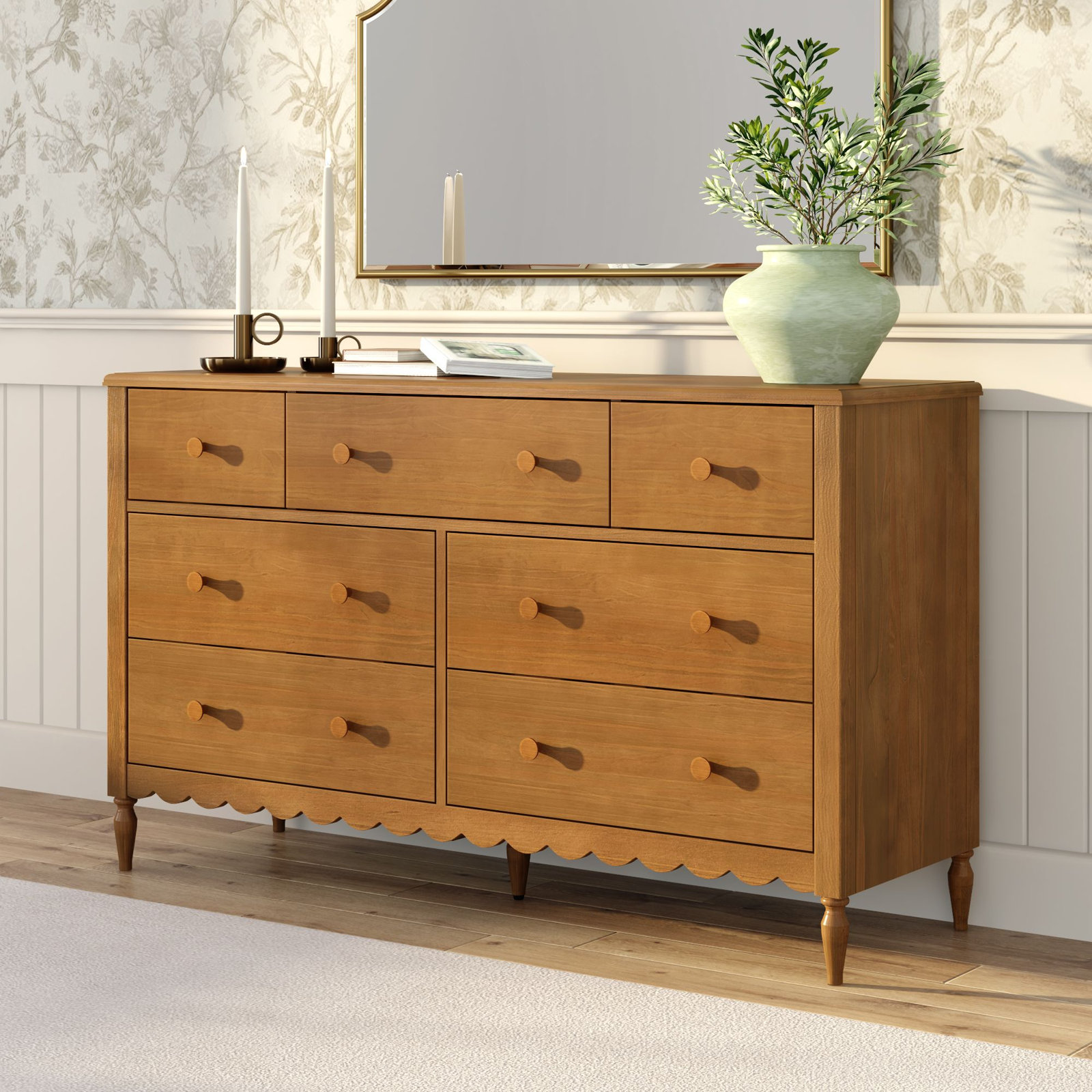 7-Drawer Dresser, Pecan