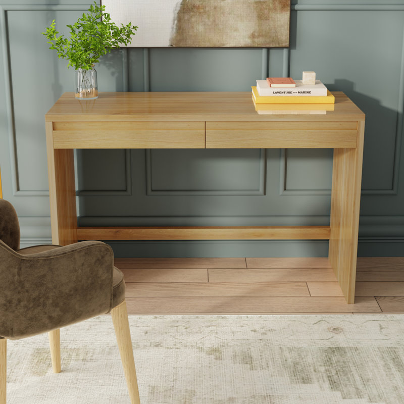 Bureau en bois massif avec tiroirs Hawthrone, Ensoleillé