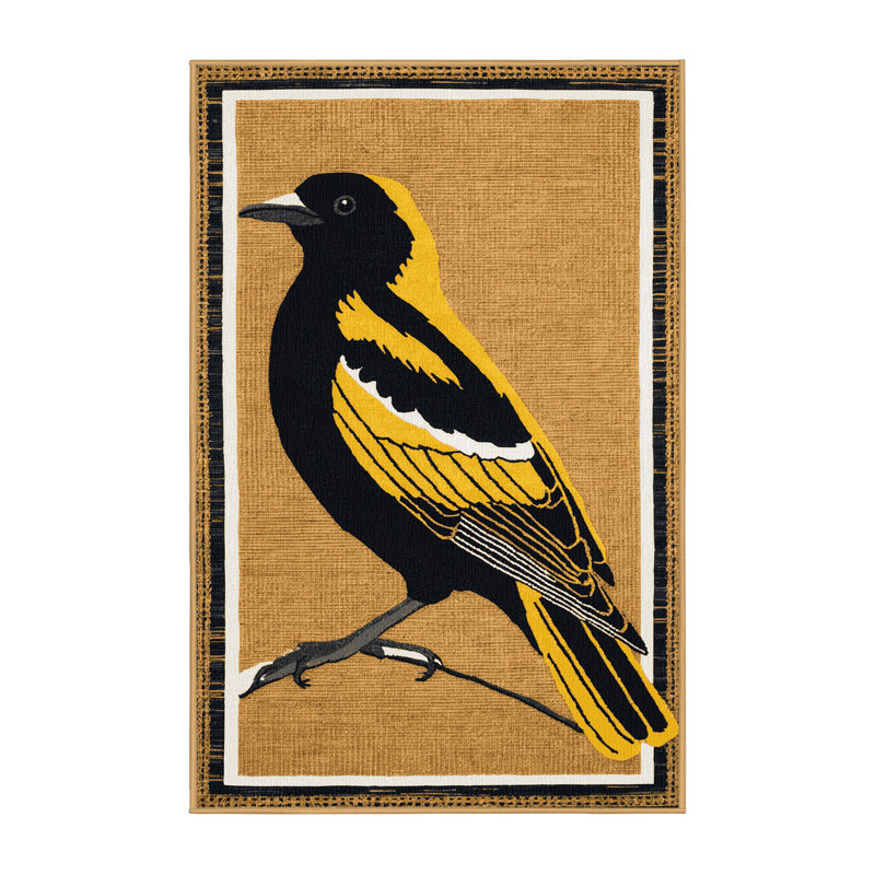 Tapis noir lavable Oriole, Rectangulaire 2 pi x 3 pi