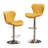 Ellston Upholstered Adjustable Swivel Barstools In Yellow, Set Of 2-1287251584