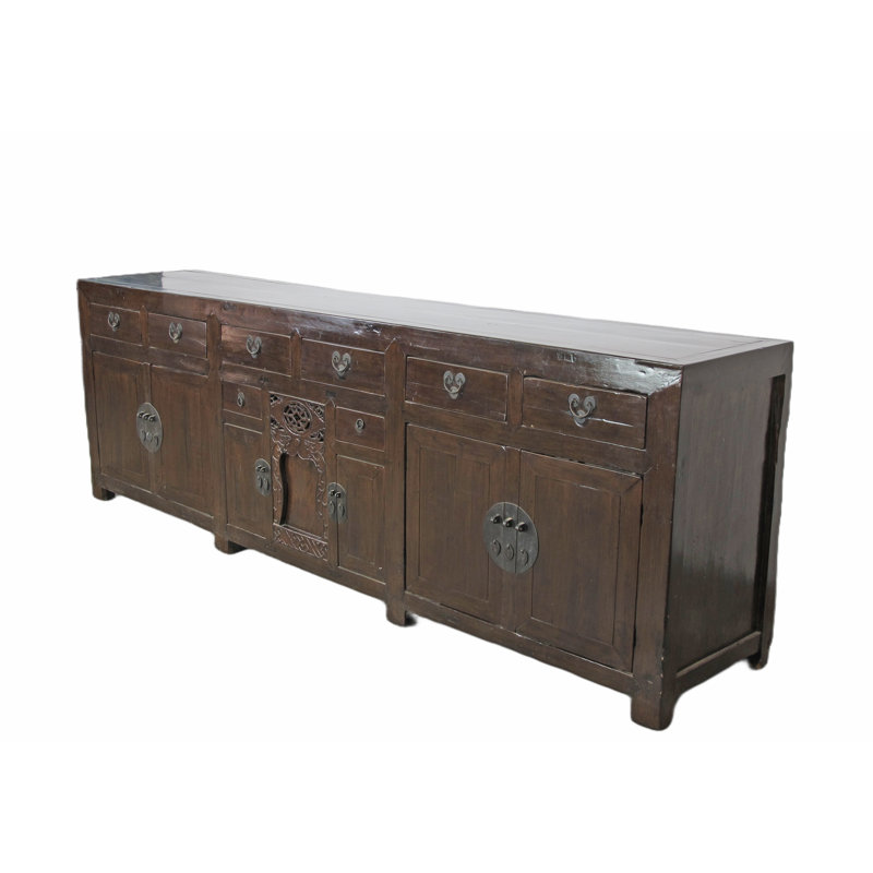 Buffet en bois massif à 108 tiroirs de 108 po de largeur