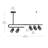 32" 5-Light Matte Black Track Lighting with Pivoting Track Heads