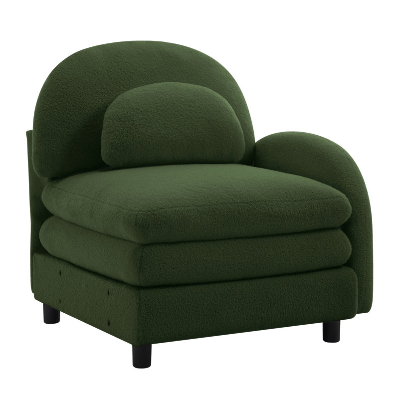 Canapé incurvé VF RSF Teddy avec coussin vert, Vert