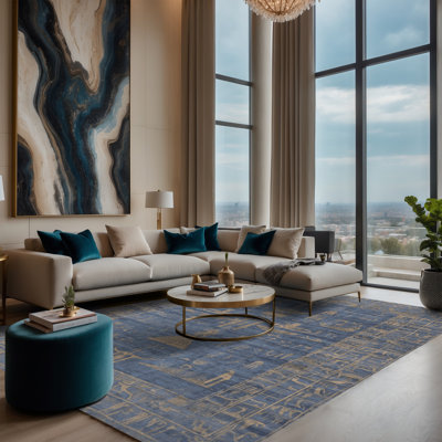 Machine Washable Grey Area Rug