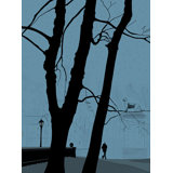Park Entrance On Winter Day Print by Evan Sklar