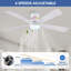 Ventilateur de plafond 46 po à 5 pales avec ensemble d'éclairage à DEL et télécommande-654574584-655845580
