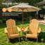 Chaise Adirondack pliante en bois de sapin couleur teck-130044147