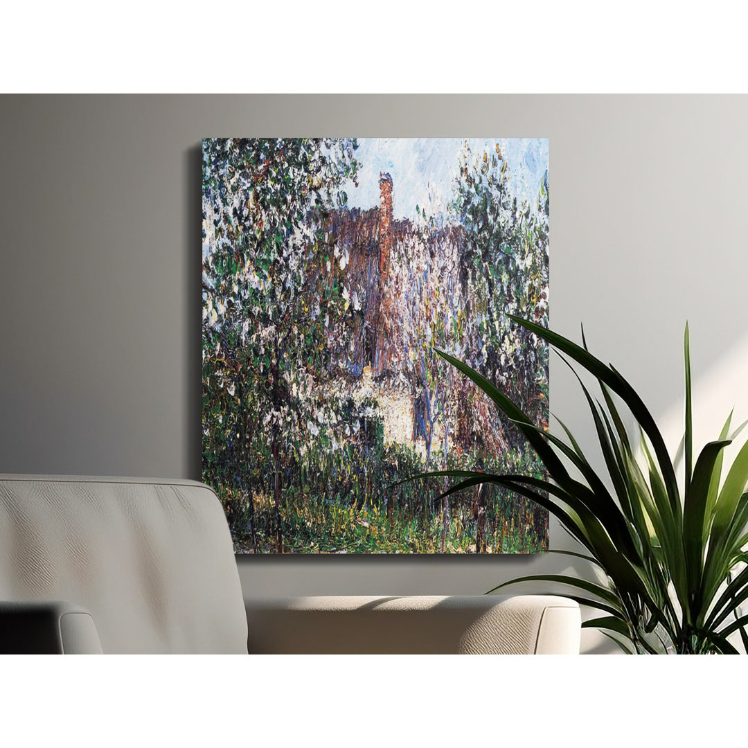 Impressionist Garden House Canvas Print