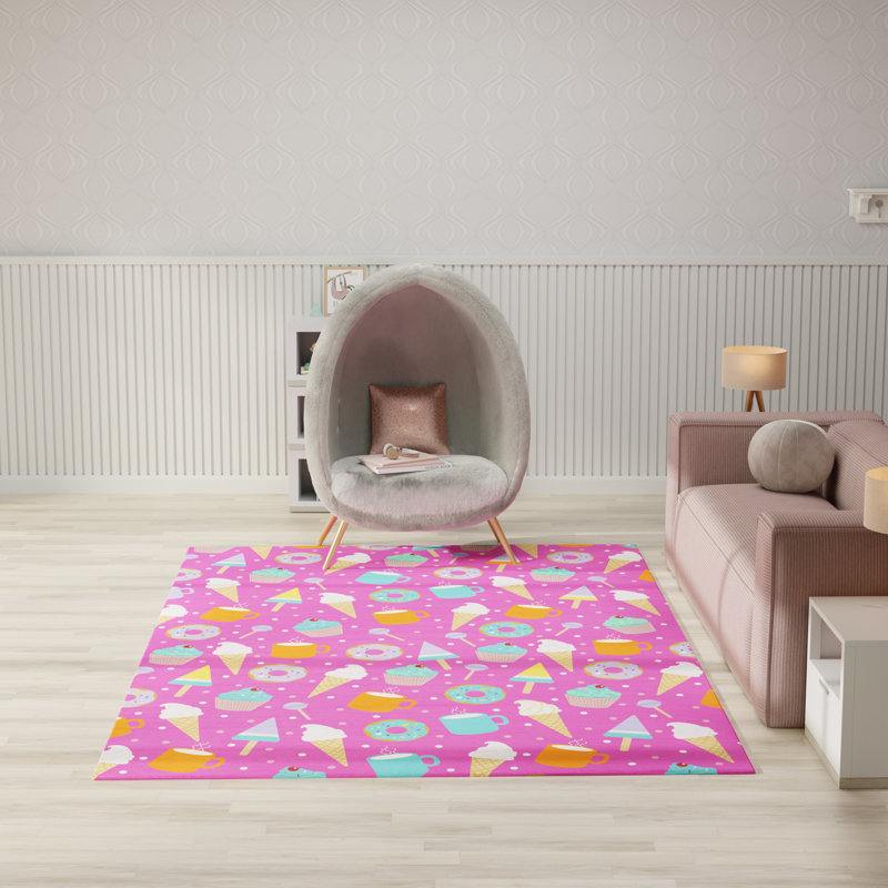 Tapis lavable à la machine pour enfants Imagination, Rectangle 6 pi 6 po x 9 pi 2 po