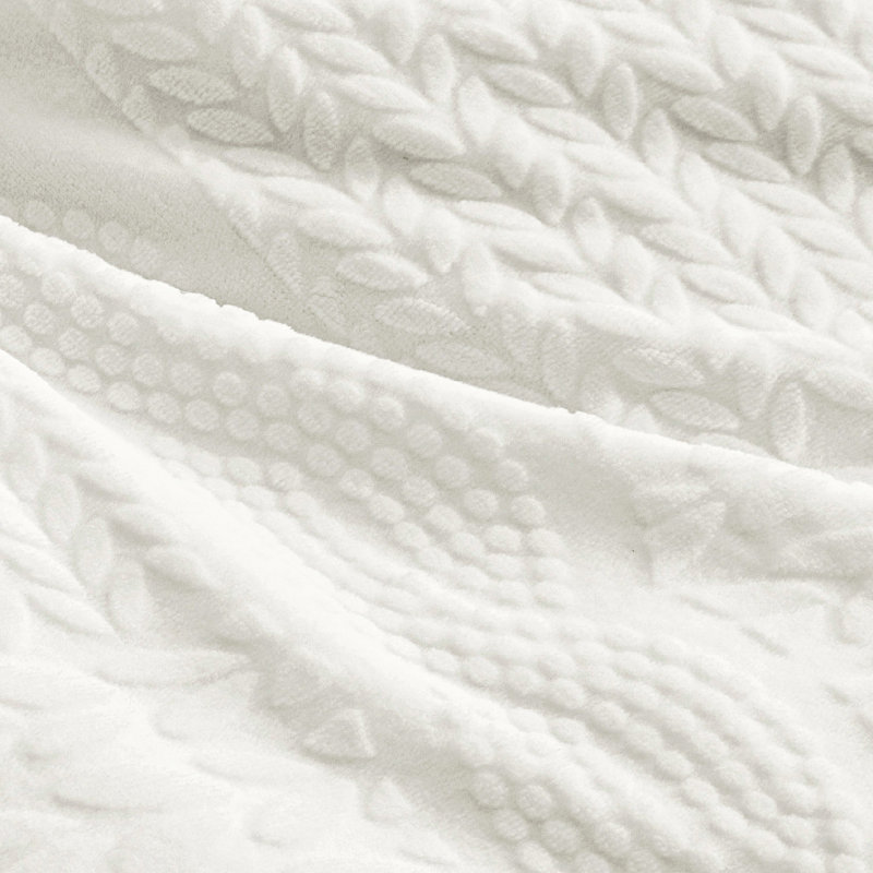 Bedsure Ultra Soft Plush Shaggy Duvet Cover Set, King Duvet Cover + 2 King Pillowcases, Cream White