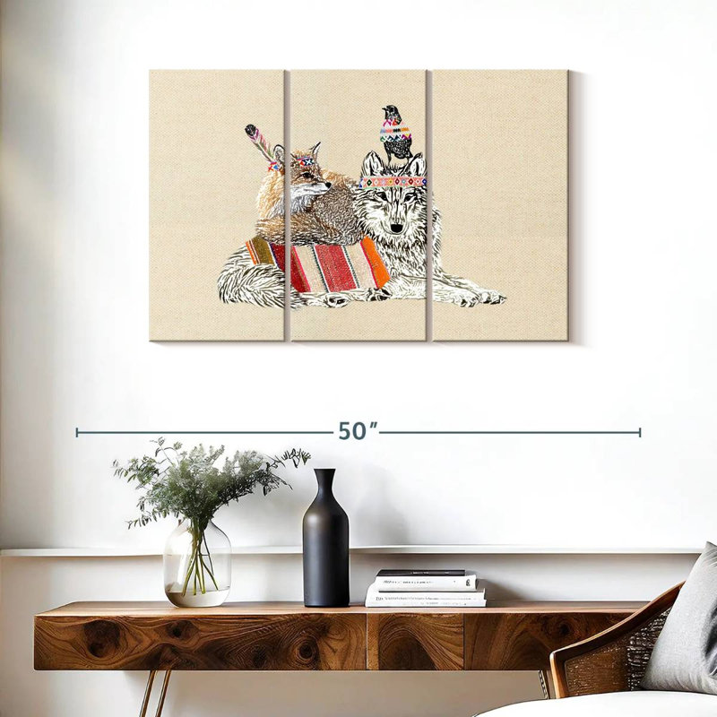 Boho loup, H 24 po x l 38 po