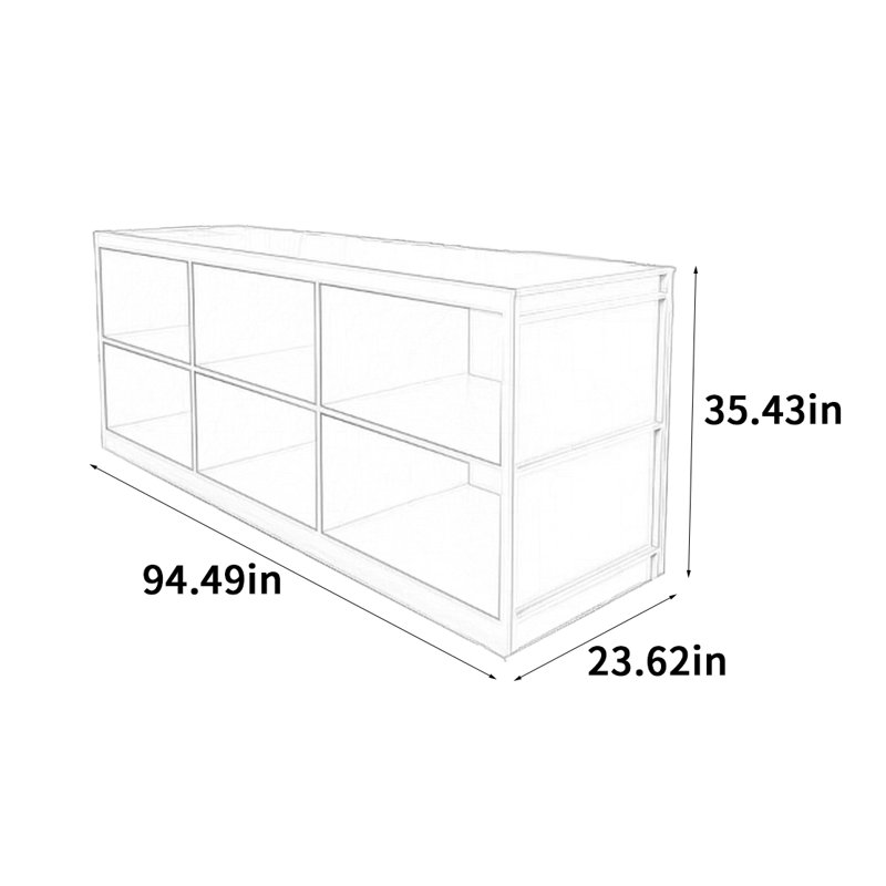 Fashionable High-end Display Cabinet, 35.43" H x 94.49" W23.62" D