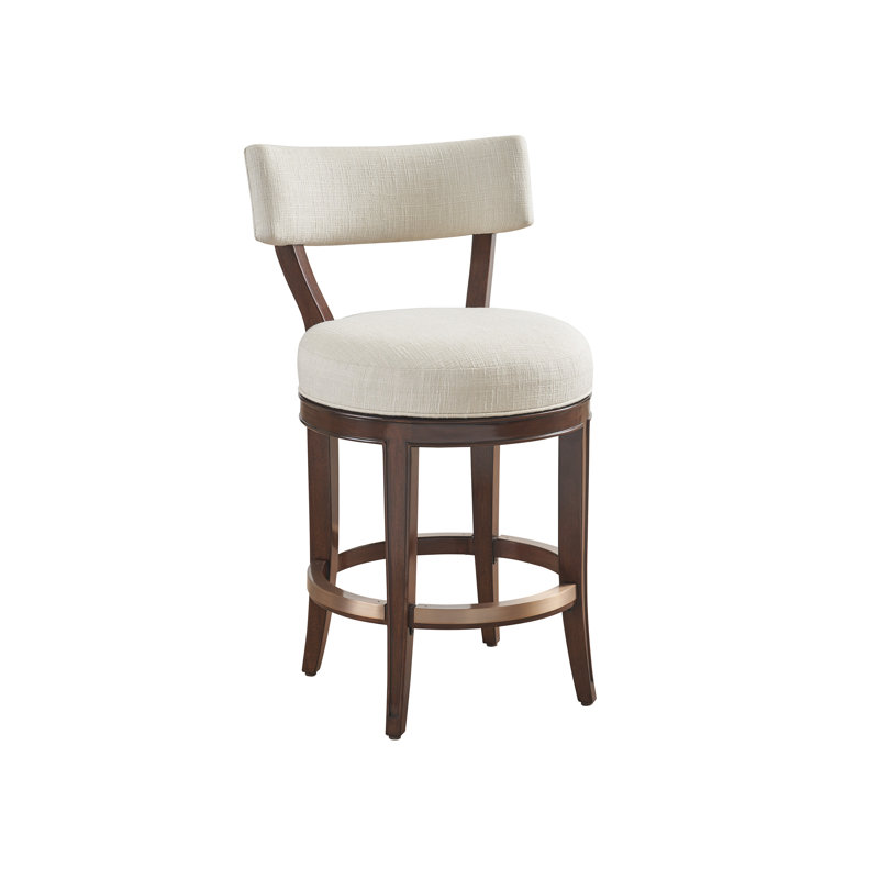 Rendezvous Swivel Upholstered Counter Stool, Counter Stool (24” Seat Height), Beige
