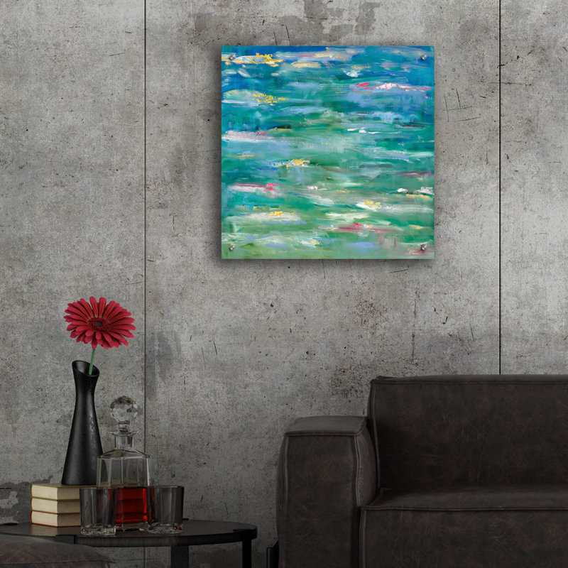  «Homage To Monet» par Meredith Howse, art mural en verre acrylique, 24 po x 24 po