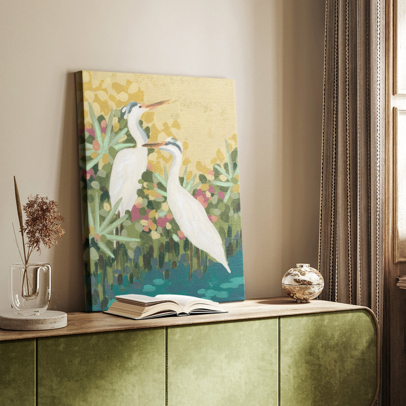 Heron Lagoon I - galerie Cavas, H 60 po x l 40 po