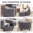Round Oversized Swivel Barrel Chair with Half Moon Ottoman and Double Storage-1666658227