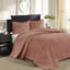 Couette réversible 3 pièces, grand lit/queen, rouge argile - Literie d'été et de chaleur, matelassée, garnissage en coton prélavé pour plus de douceur, comprend 2 taies d'oreiller, lavable à la machine.