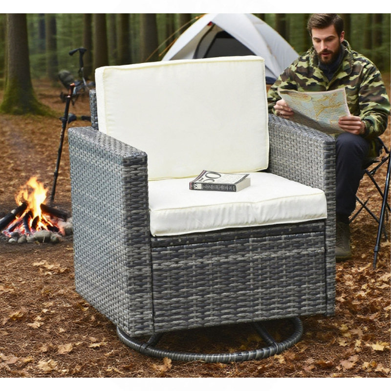 Chaise pivotante en rotin, chaise de salle à manger en osier