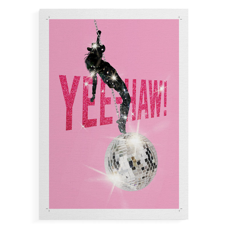 Yeehaw! - Impression sur toile seulement - NON-CADRE, H 48 po x l 32 po