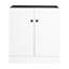 Meuble-lavabo moderne 30 po, portes à fermeture douce, contreplaqué blanc, lavabo non inclus, meuble-lavabo autoportant, 2-191809582