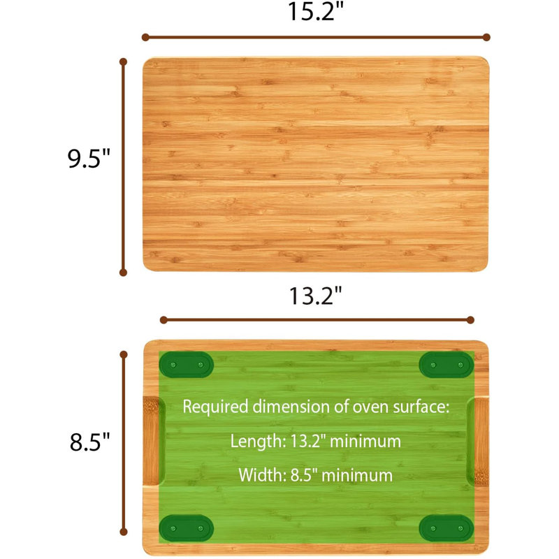 Cutting Board Compatible With Mini Smart Oven, Countertop Oven Accessory With Heat-Resistant Non-Slip Silicone Feet To Create Storage Space And Protect Cabinets