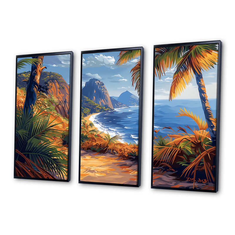 Ensemble de salon Sugarloaf Mountain Ocean View Landscape I - Beach Wall Art, H 28 po x l 36 po x P 1 po