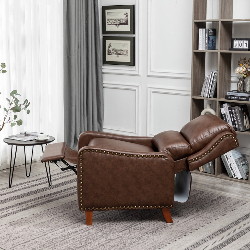 Ipina Leather Match Manual Recliner, Brown