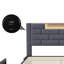 Storage Bed With 3 Drawers, Upholstered Bed Frame With Dual USB Ports & LED Headboard, Grey Velvet-121432296