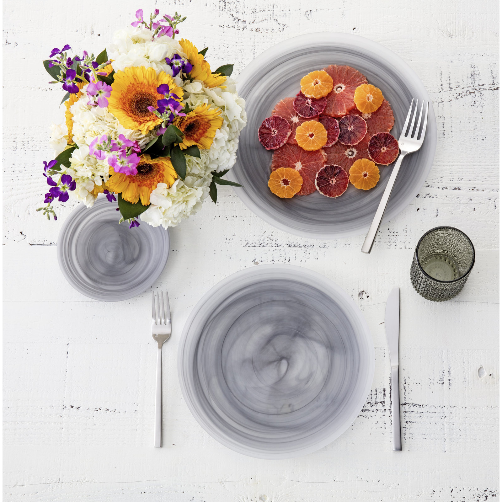 La Jolla 8" Salad Plate, Storm Gray