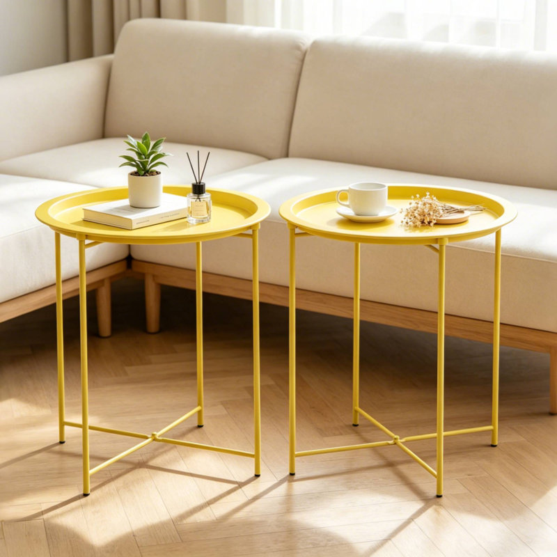 Petite table de bout Annaleese, Jaune