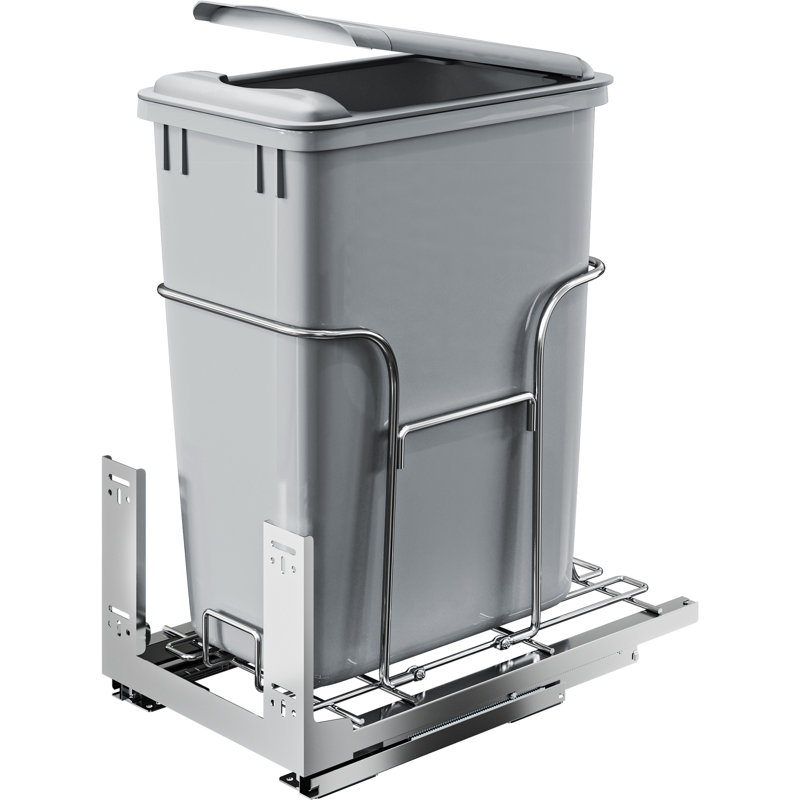Resin Touch Top Pull Out Trash Can - 30 Gallons