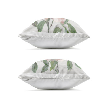 Soft & Subtle Peonies Design by Sally Swatland Outdoor Printed Pillow (Set of 2)