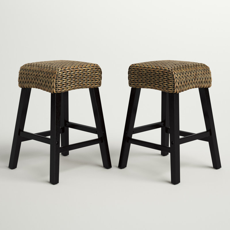 Kara Counter Stool with Solid Wood Frame