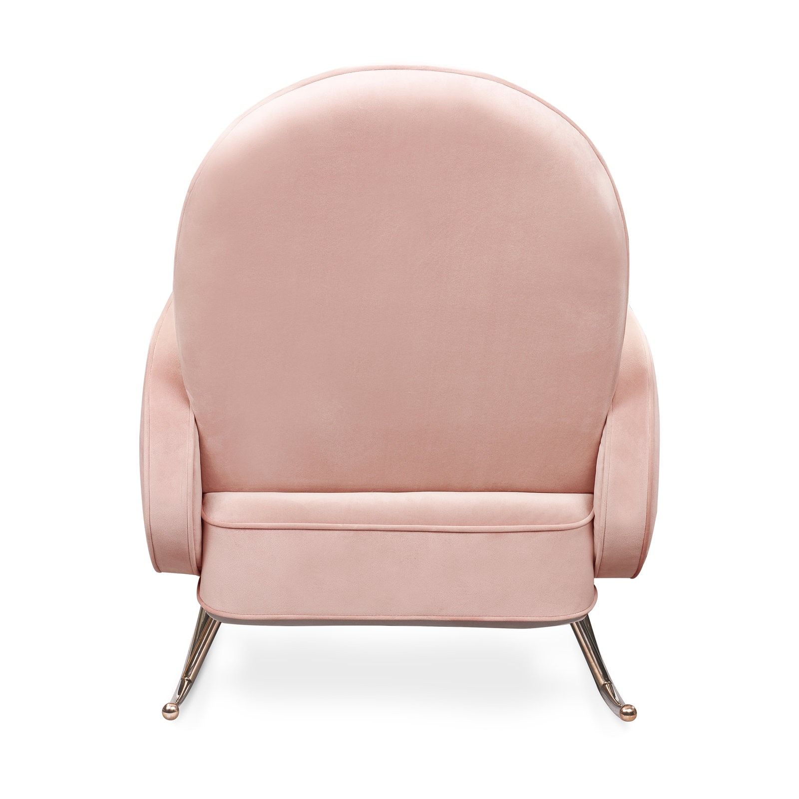 Compass Rocking Chair, Blush Pink Velvet